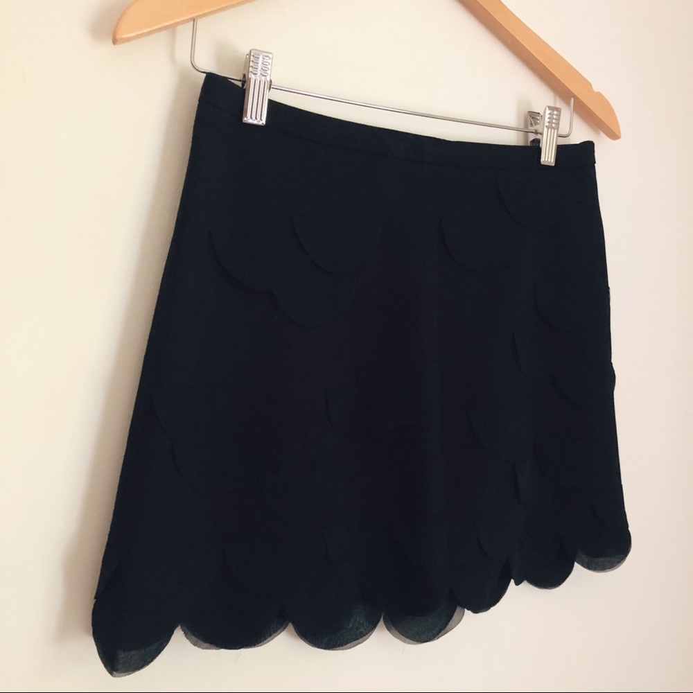 FINAL PRICE DROP Scalloped Layered Mini Skirt